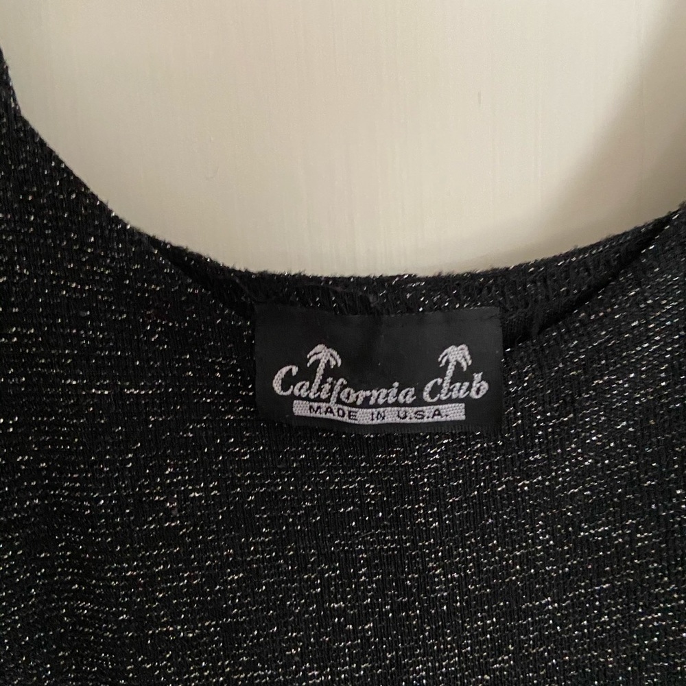 Vintage Y2K Metallic Little Black Dress - Picture 6 of 9